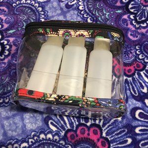 Vera Bradley Lighten Up 3-1-1 Cosmetic Bag/Bottles